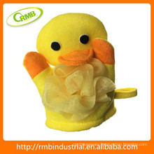 17*18cm baby toy duck shower puff bath sponge wholesale